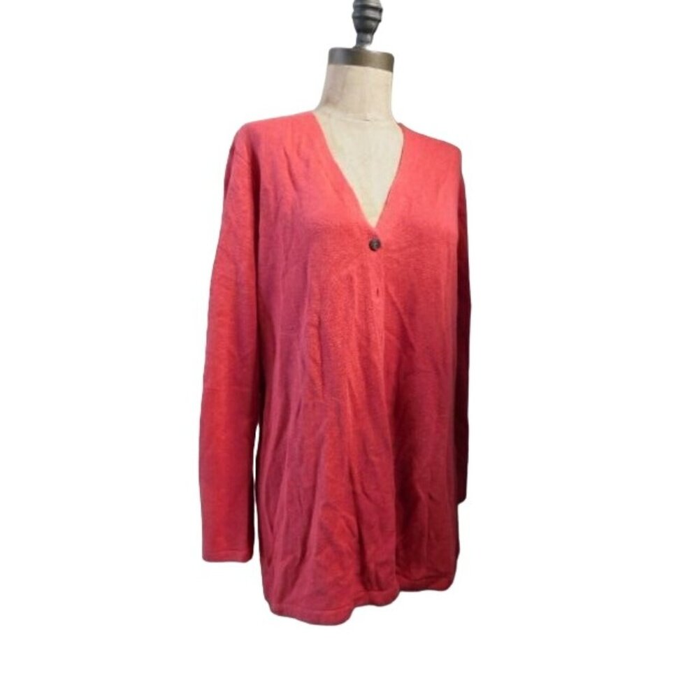 J. Jill Size S Small Linen Blend Knit Long Sleeve Cardigan NWT